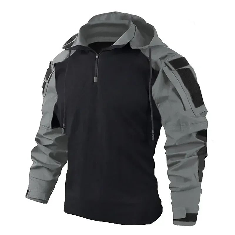 Veste tactique homme softshell à capuche imperméable