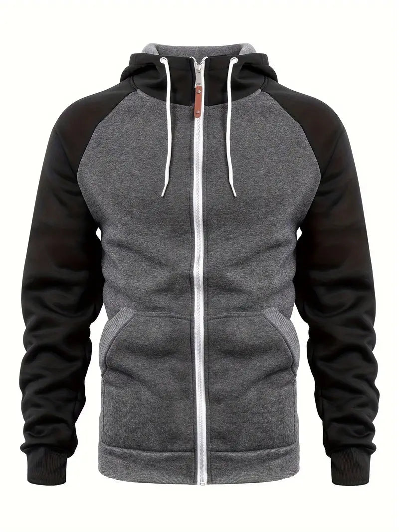 Sweat à capuche zippé homme molleton gratté quotidien