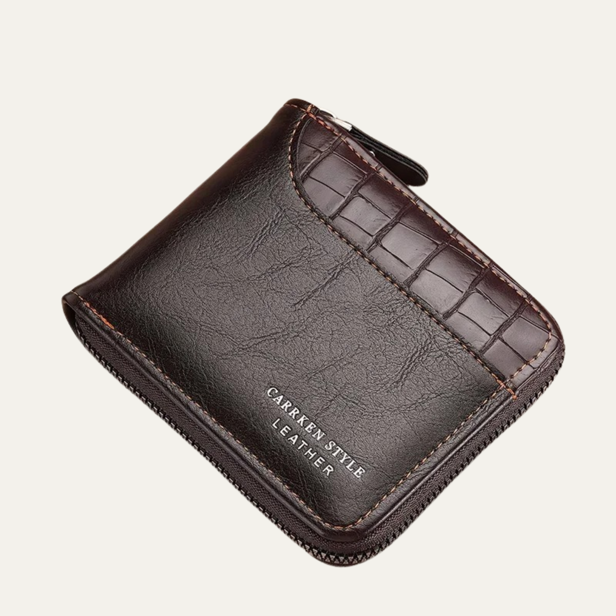 Porte-monnaie homme cuir RFID protection fermeture éclair