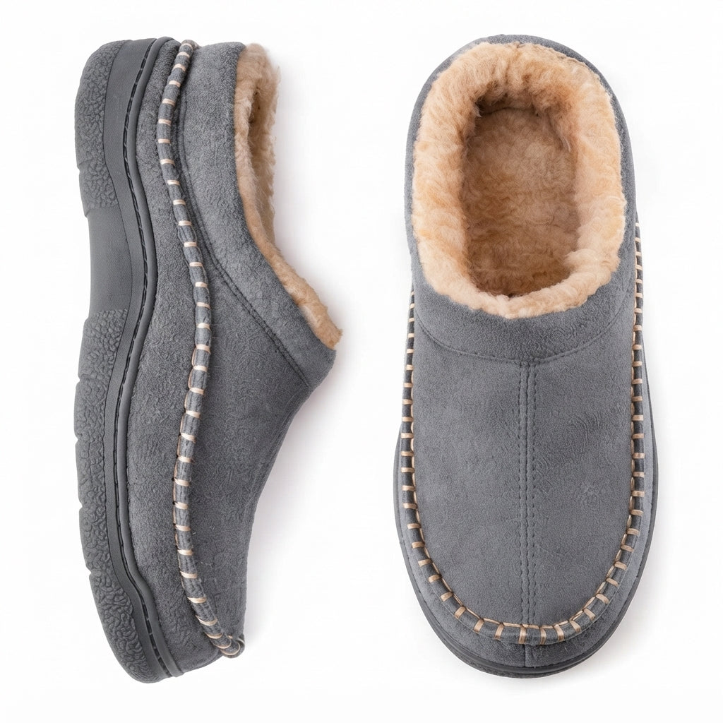 Chaussons homme doublure polaire semelle antidérapante