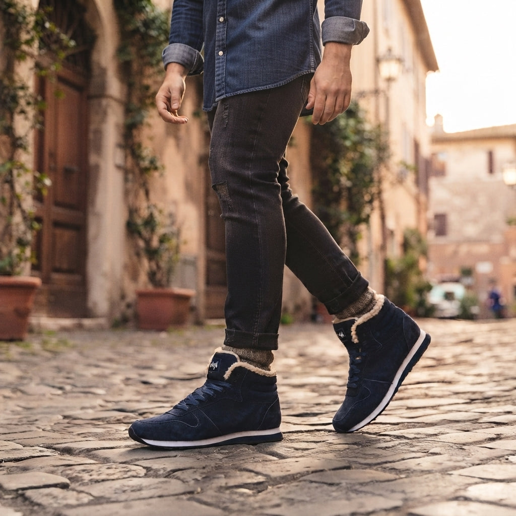 Gefütterte Herrenschuhe Komfort-Sneaker Winter
