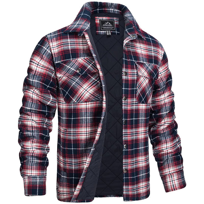 Warme gefütterte Herren-Holzfällerjacke für den Winter