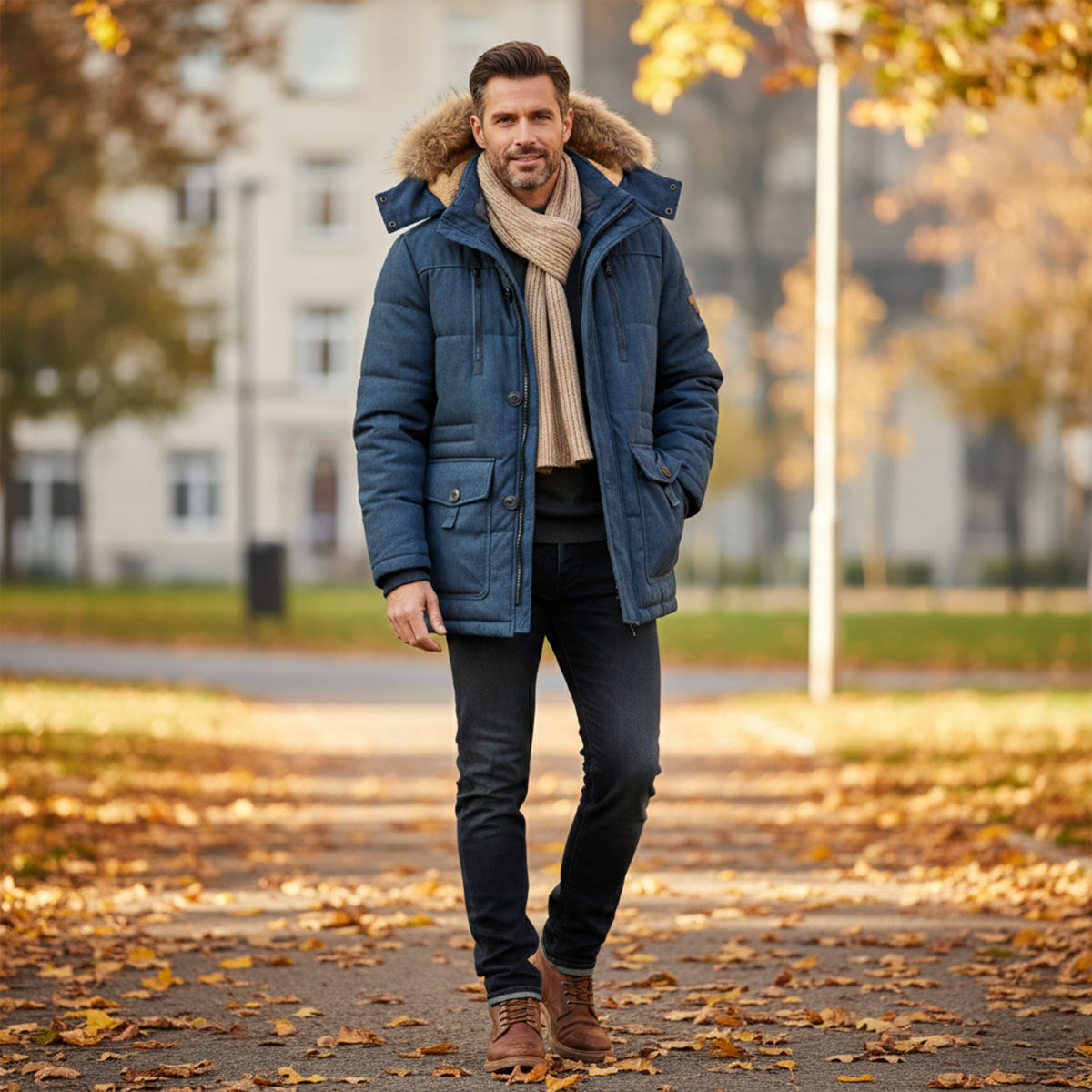 Parka homme hiver chaude doublure polaire déperlante