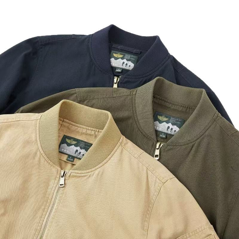 Blouson bomber homme coupe décontractée col baseball