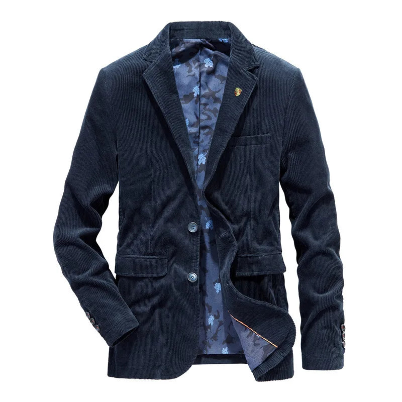 Blazer homme velours deux boutons style élégant