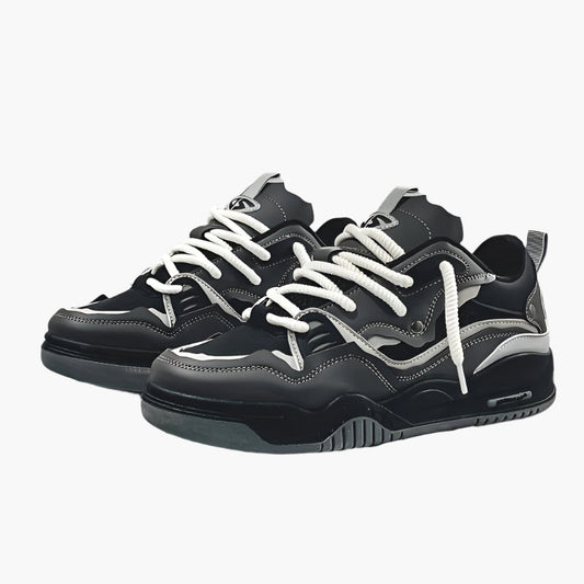 Baskets homme urbaines motif géométrique semelle stable