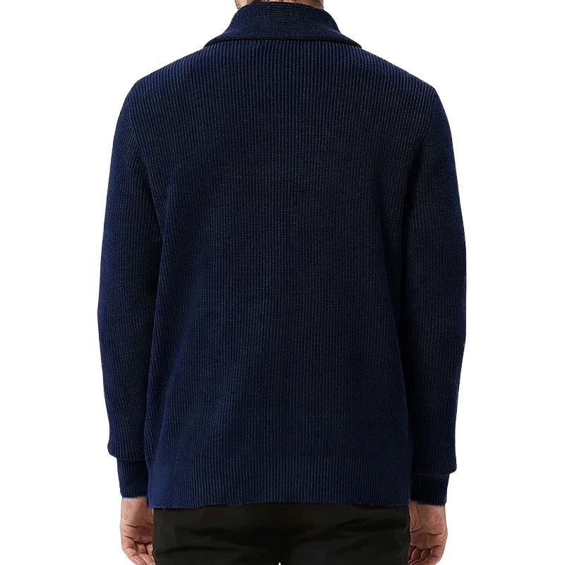 Cardigan homme vintage laine col V boutonné