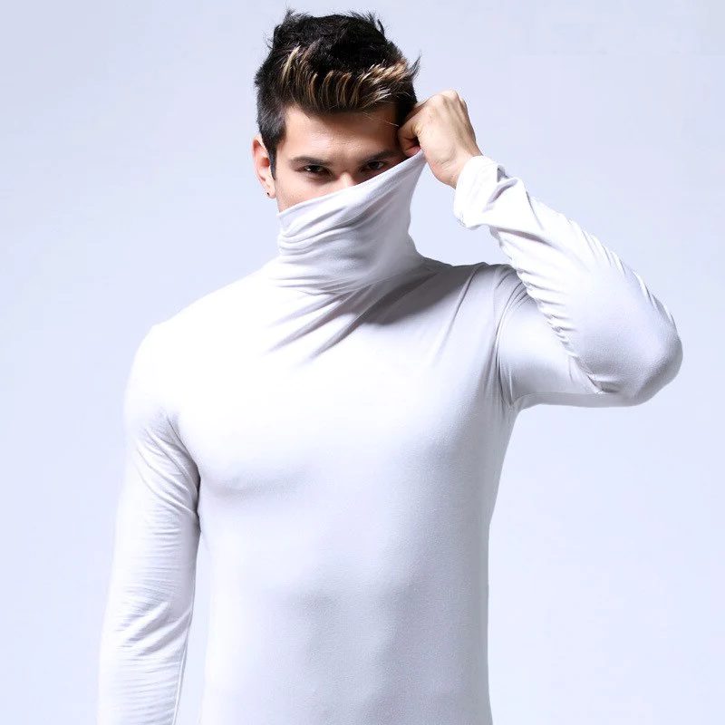 Herren-Thermo-Langarmshirt mit Rollkragen für Wärme