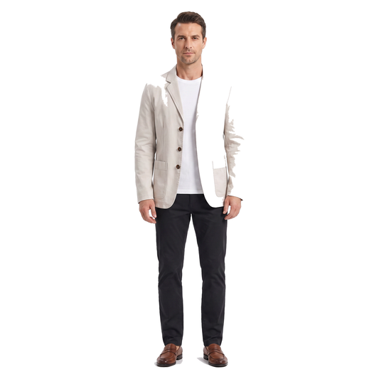 Blazer homme coton non doublé coupe décontractée