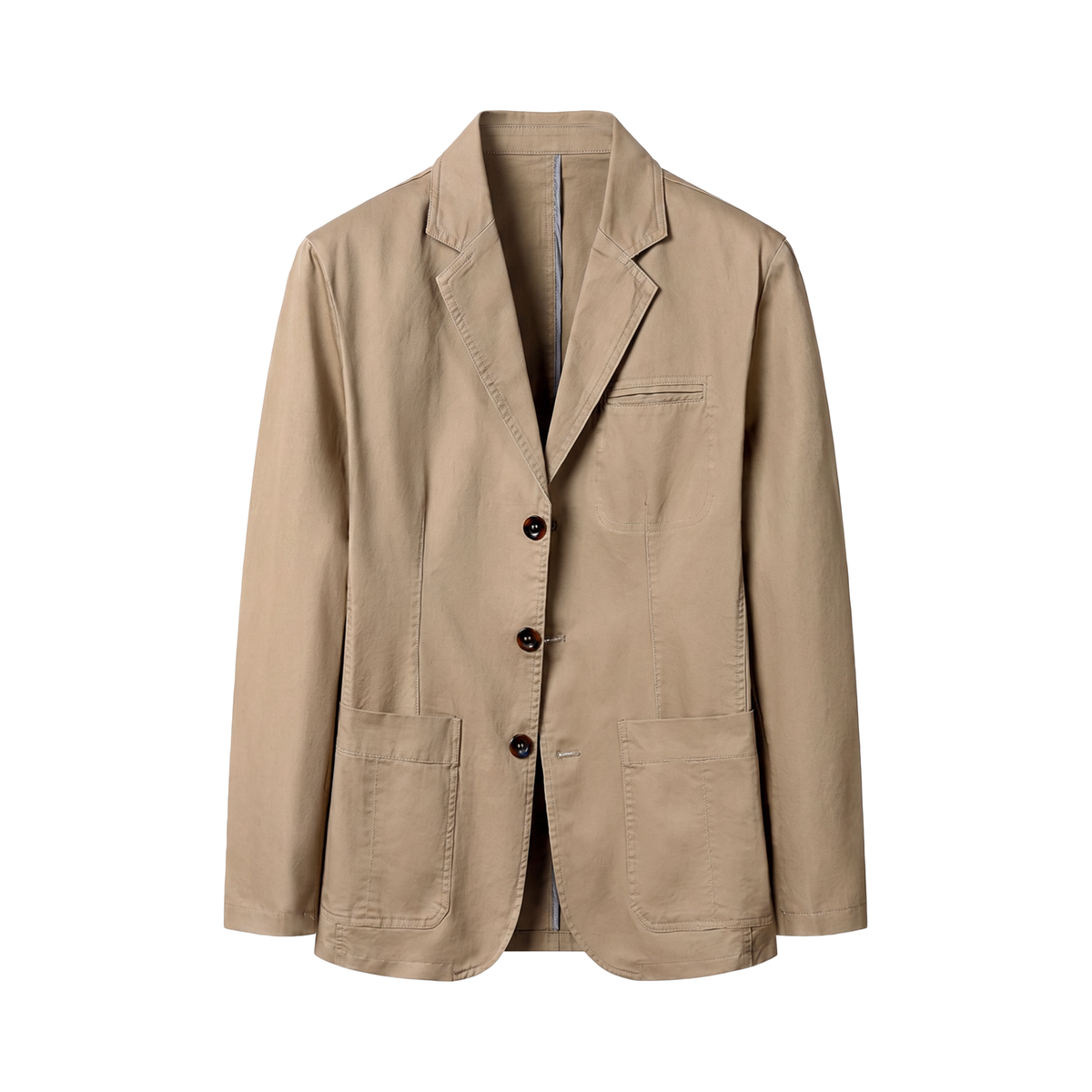 Blazer homme coton non doublé coupe décontractée