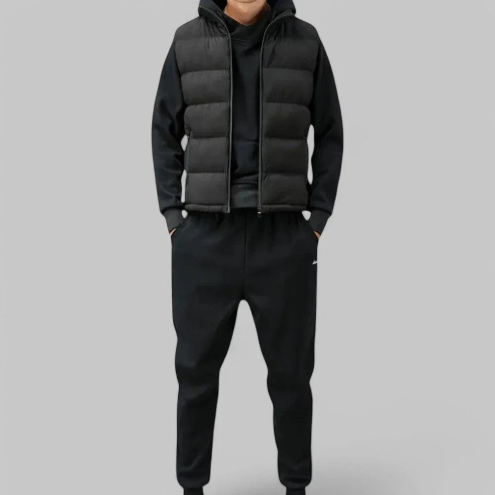 Gilet homme matelassé sans manches isolant léger