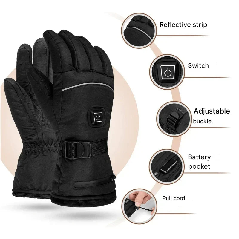 Wasserdichte elektrische Handschuhe mit Heizfunktion für Damen und Herren