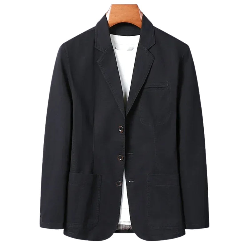 Blazer homme coton non doublé coupe décontractée