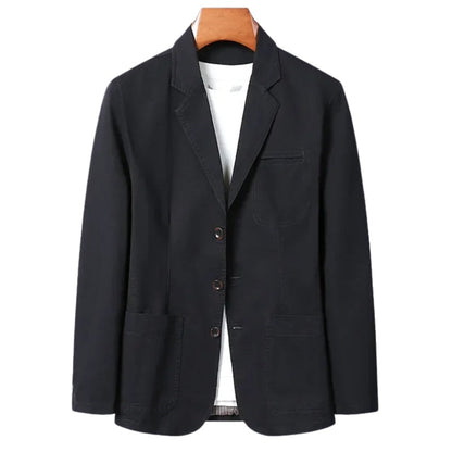 Blazer homme coton non doublé coupe décontractée