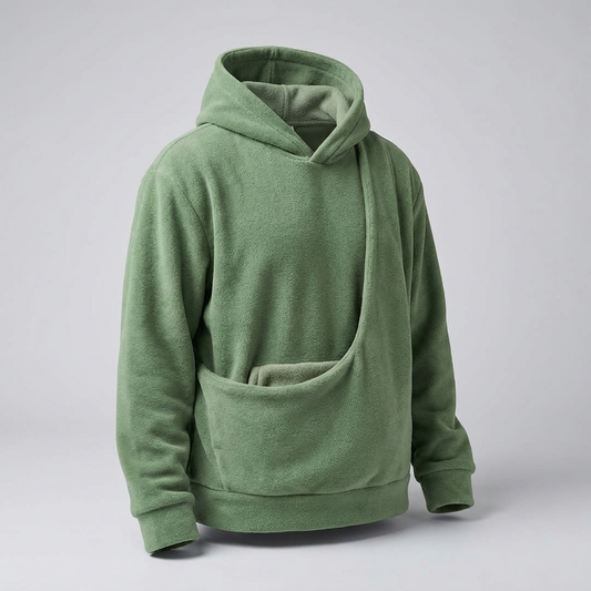 Sweat à capuche pour animal de compagnie polaire doux kangourou