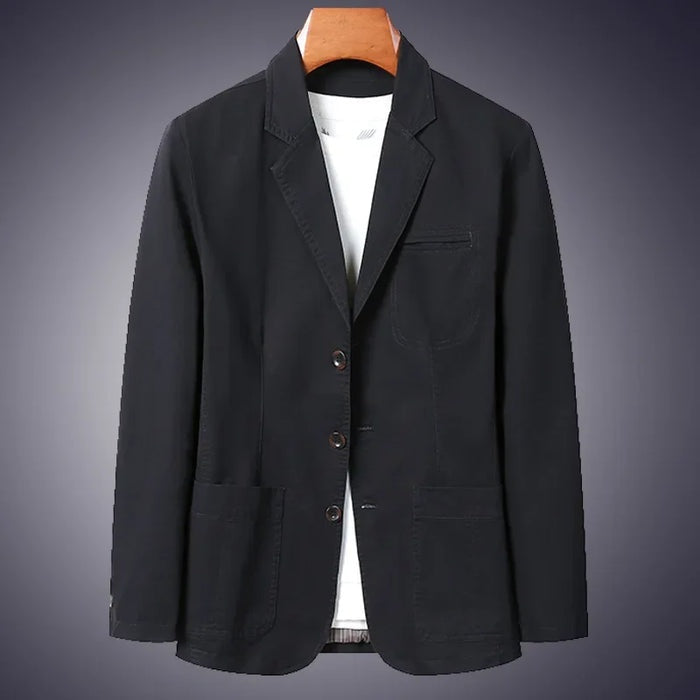 Blazer homme coton non doublé coupe décontractée