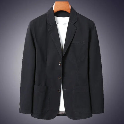 Blazer homme coton non doublé coupe décontractée
