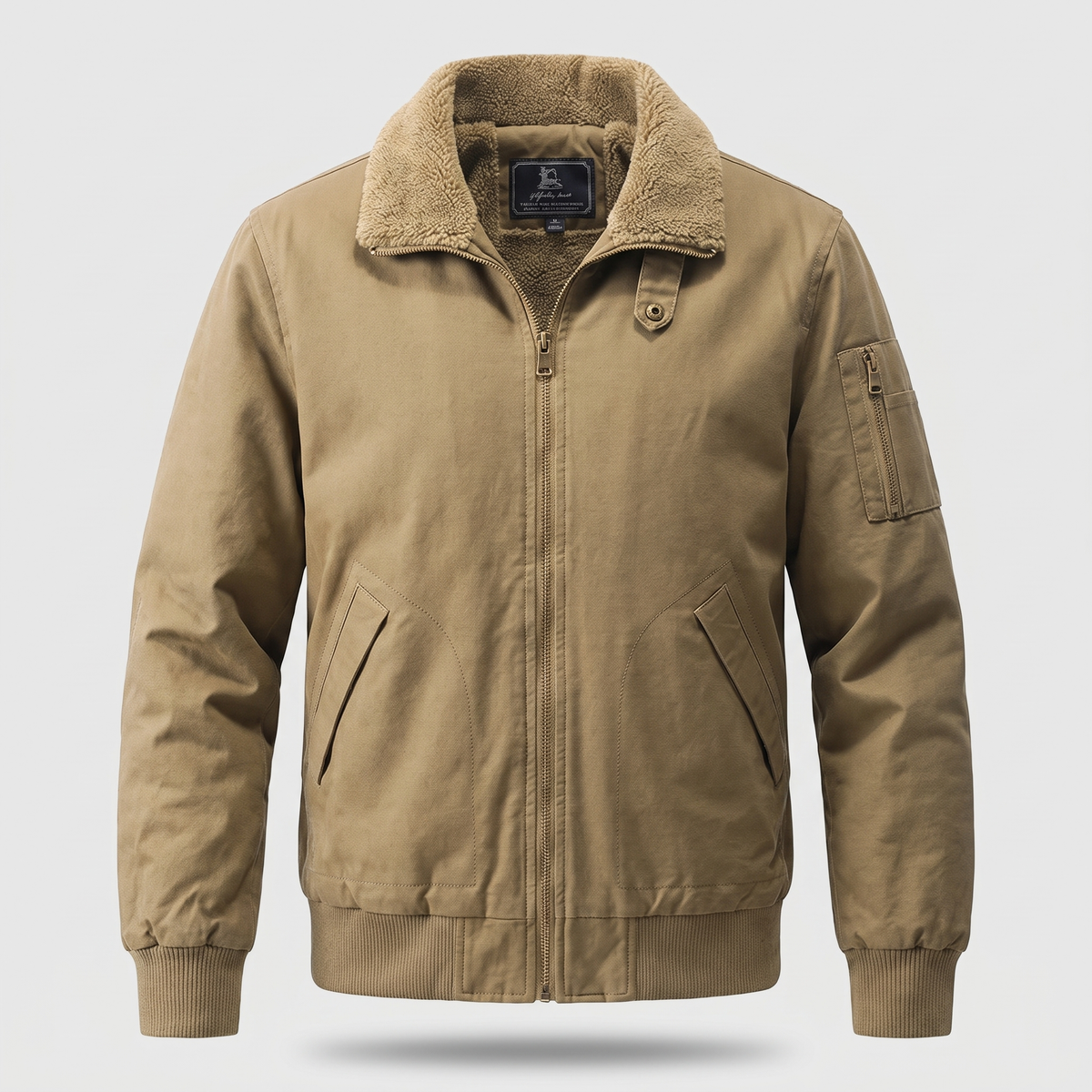 Blouson bomber homme doublure Sherpa chaude hiver