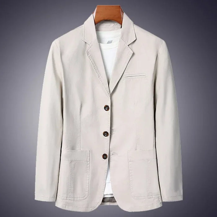 Blazer homme coton non doublé coupe décontractée