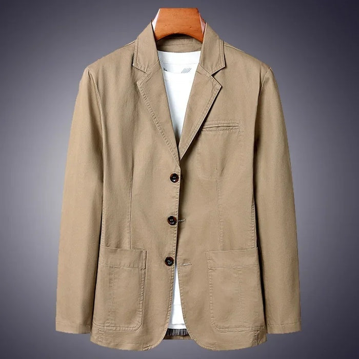Blazer homme coton non doublé coupe décontractée