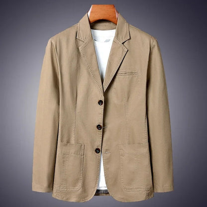 Blazer homme coton non doublé coupe décontractée