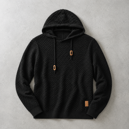 Herren-Kapuzenpullover mit weichem Strukturstrick