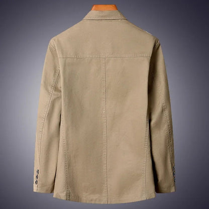 Blazer homme coton non doublé coupe décontractée