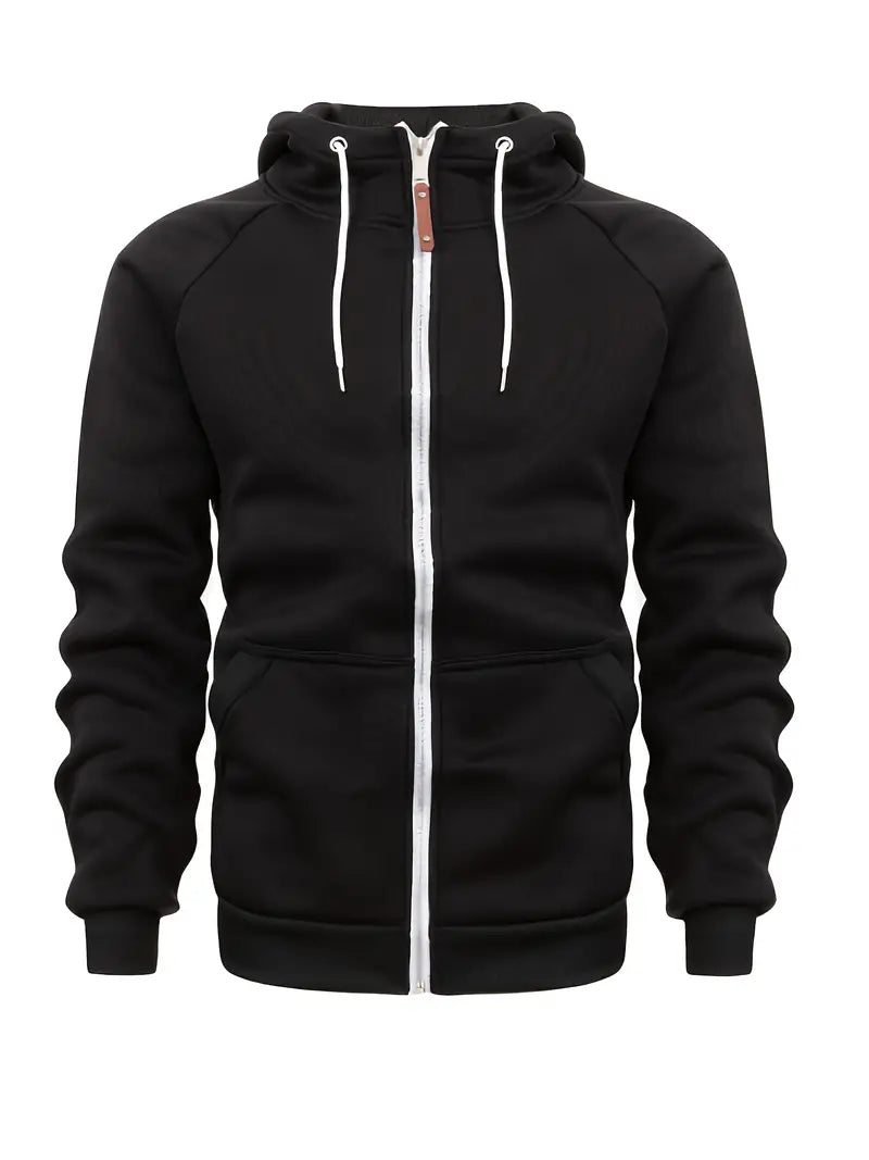 Sweat à capuche zippé homme molleton gratté quotidien