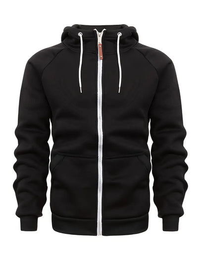 Sweat à capuche zippé homme molleton gratté quotidien