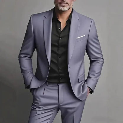 Costume homme slim fit mélange coton polyvalent