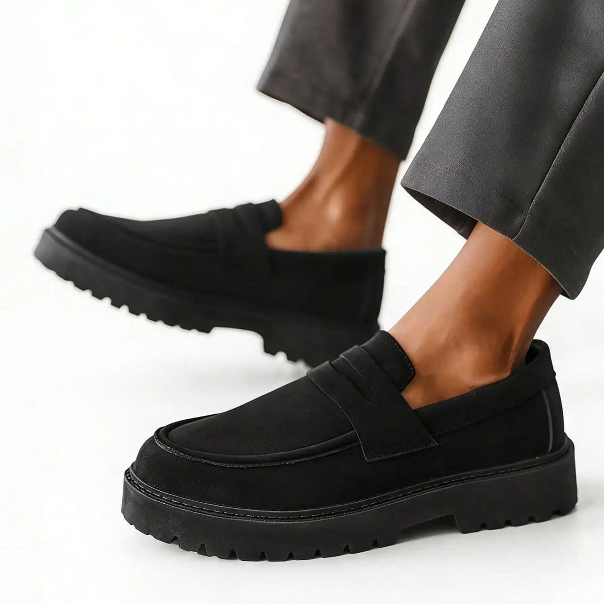 Chaussure Loafer homme plateforme moderne slip-on