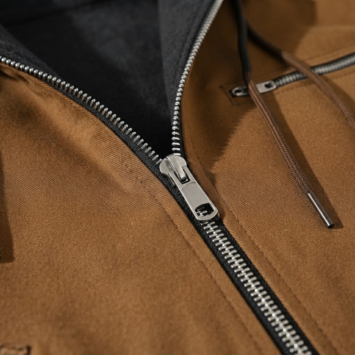 Veste homme capuche doublure polaire chaude hiver