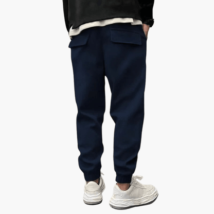 Pantalon cargo homme coupe décontractée coton multipoches
