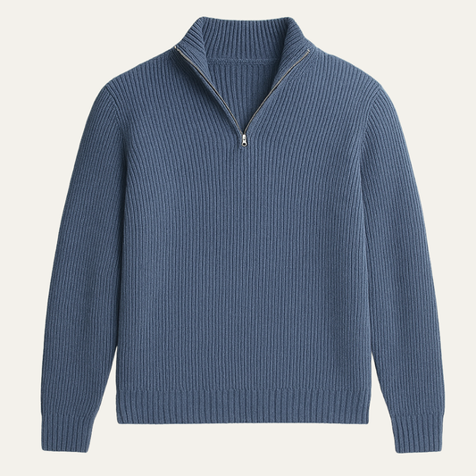 Pull homme cachemire demi-zip doux et raffiné