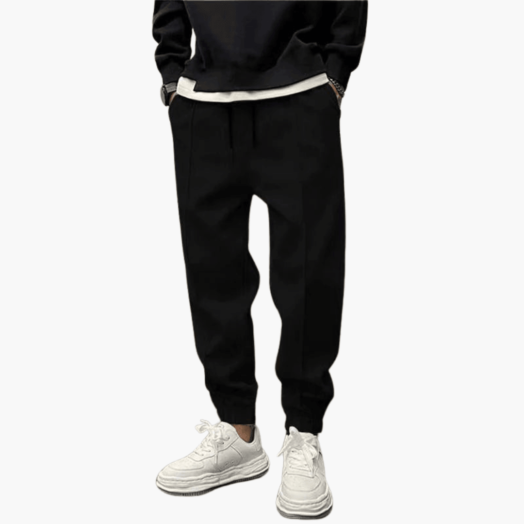 Pantalon cargo homme coupe décontractée coton multipoches