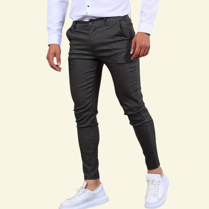 Pantalon homme coton stretch coupe ajustée
