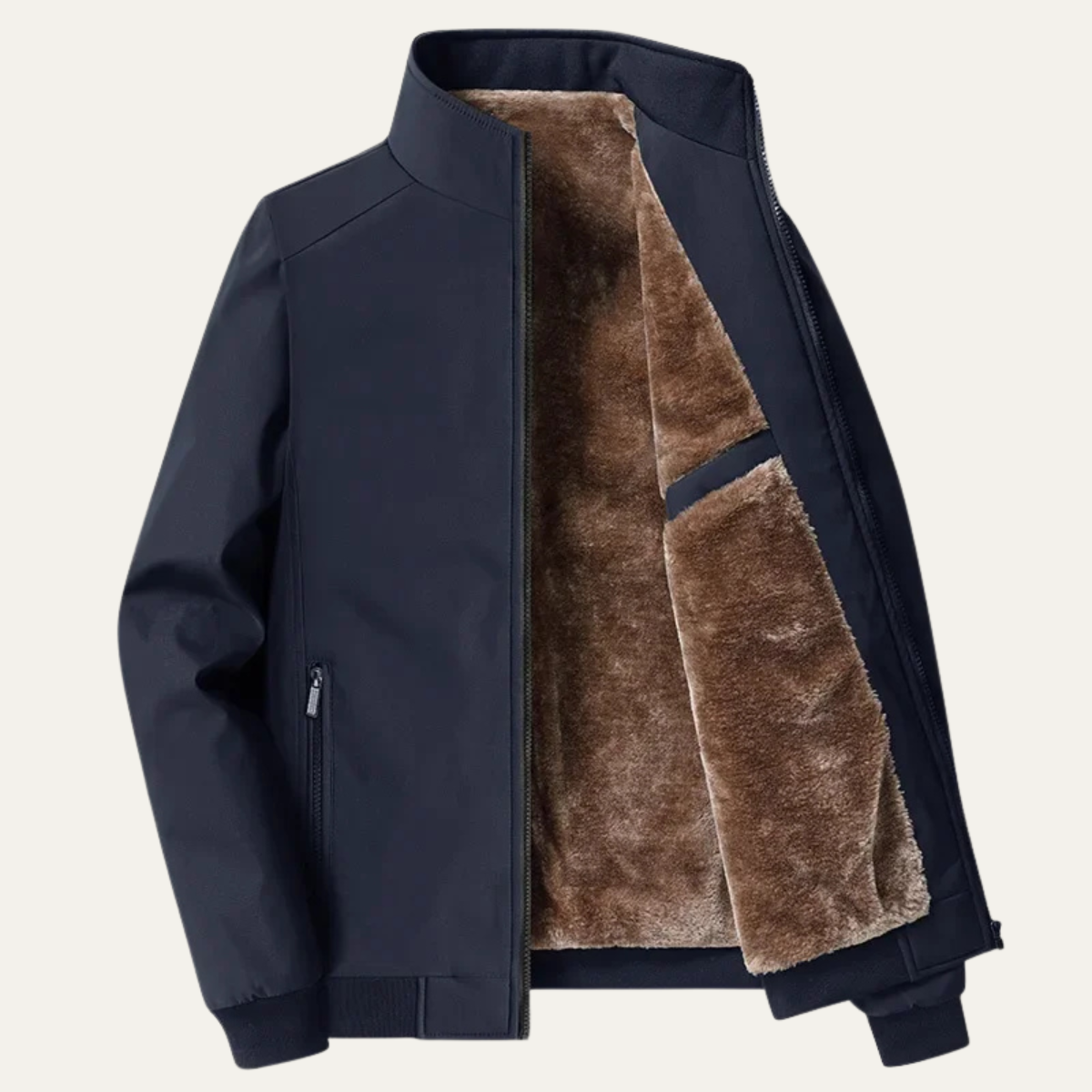 Elegante, warme Herrenjacke mit Fleecefutter für den Winter