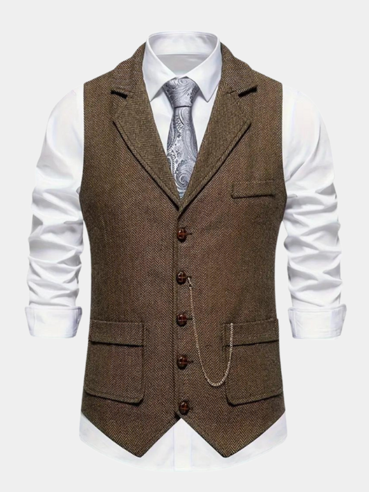 Gilet homme chevrons coupe ajustée pour toutes occasions