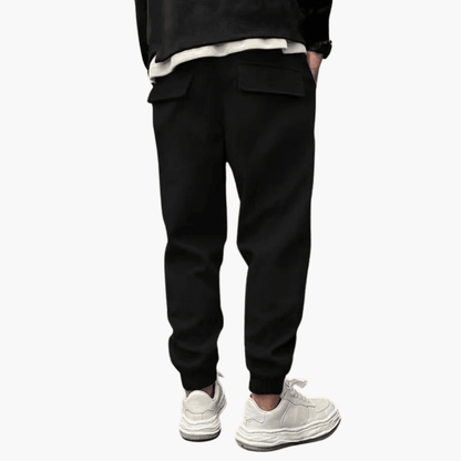 Pantalon cargo homme coupe décontractée coton multipoches