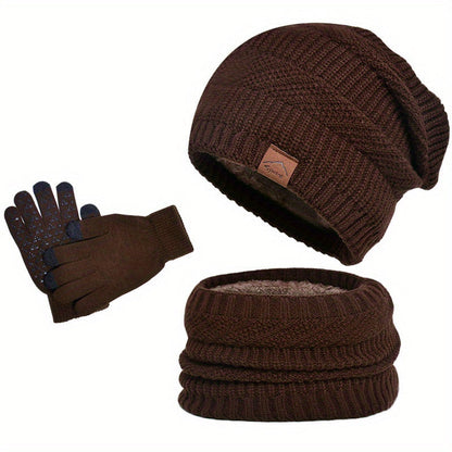 Ensemble hiver homme bonnet écharpe gants assortis