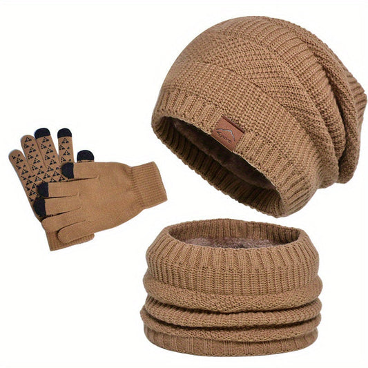 Ensemble hiver homme bonnet écharpe gants assortis