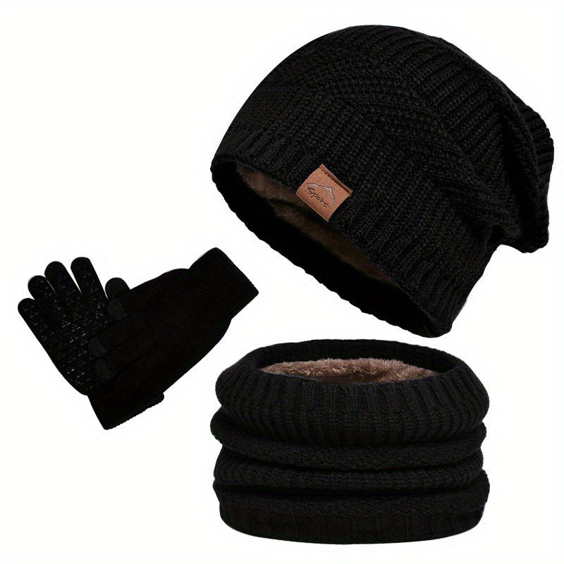 Ensemble hiver homme bonnet écharpe gants assortis