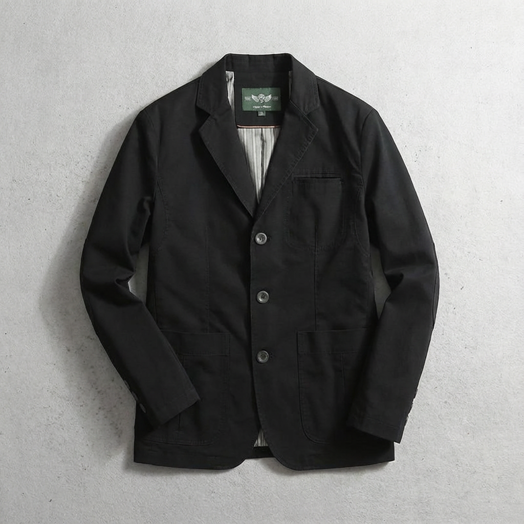 Blazer en coton Oxford coupe décontractée