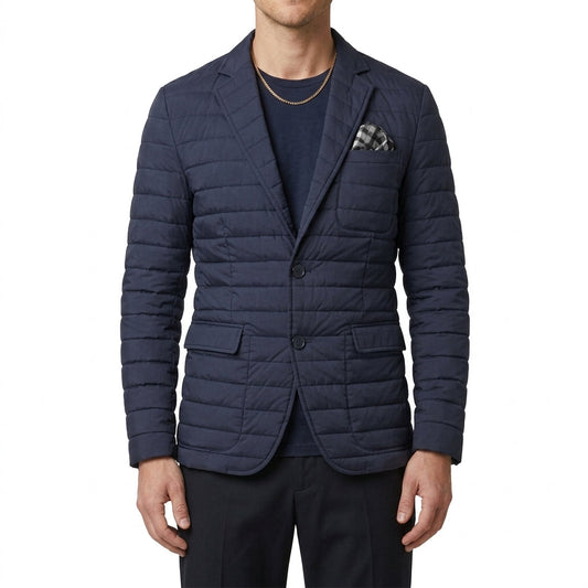 Herren-Steppblazer Marine gerader Schnitt