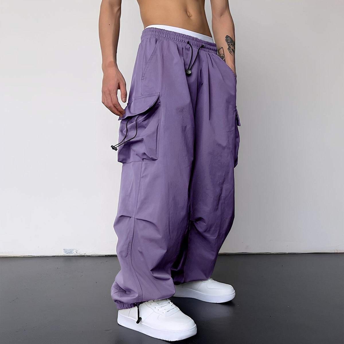 Pantalon cargo homme coupe ample poches pratiques