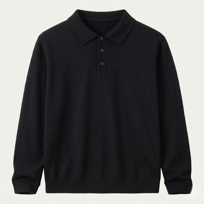 Polo homme en laine mérinos tricoté élégant décontracté