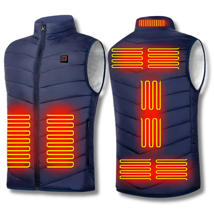 Gilet chauffant homme réglable pour extérieur