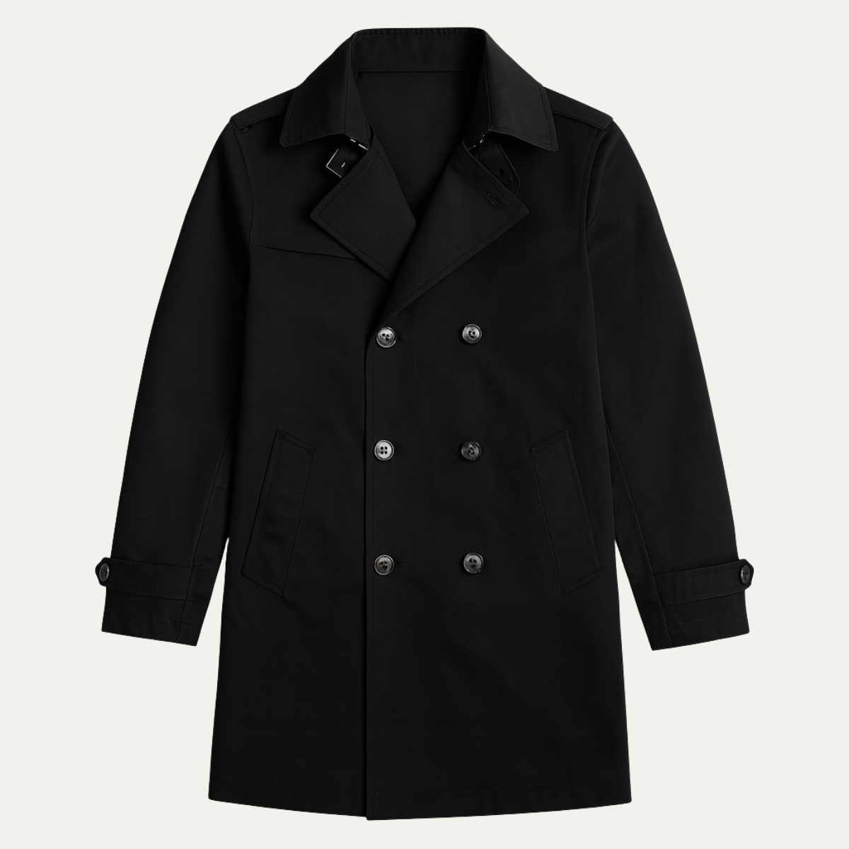 Manteau caban homme double boutonnage élégant