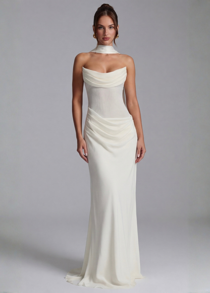 ARIA Robe Maxi Muse – Silhouette Fluide et Élégance Naturelle