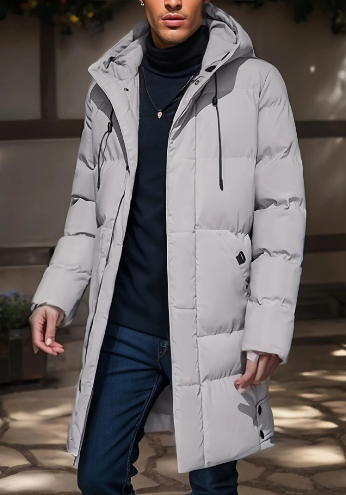 Parka homme longue hiver coupe élégante